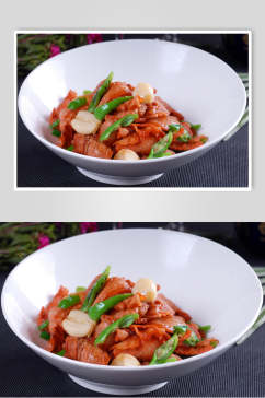 尖椒小炒肉食物摄影图片