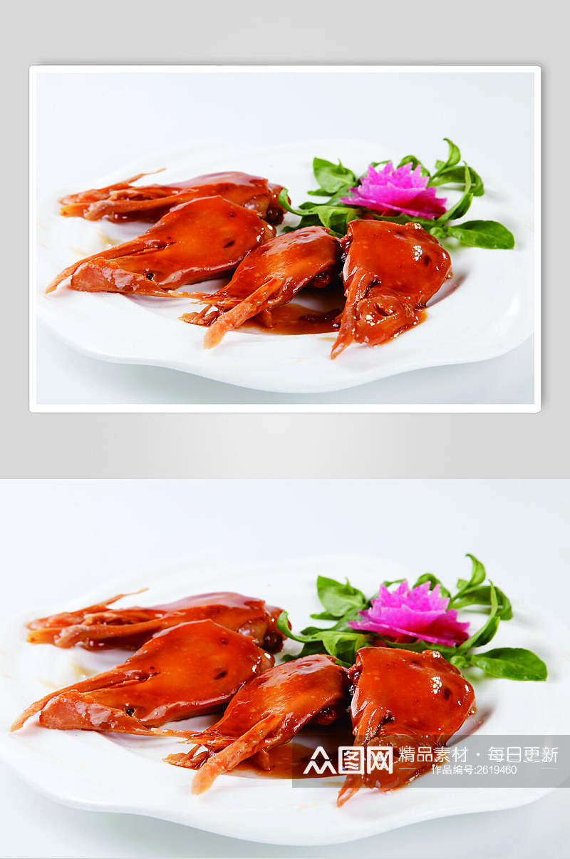 招牌美味酱鸭头食物摄影图片素材