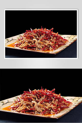 干海椒肉丝食物高清图片