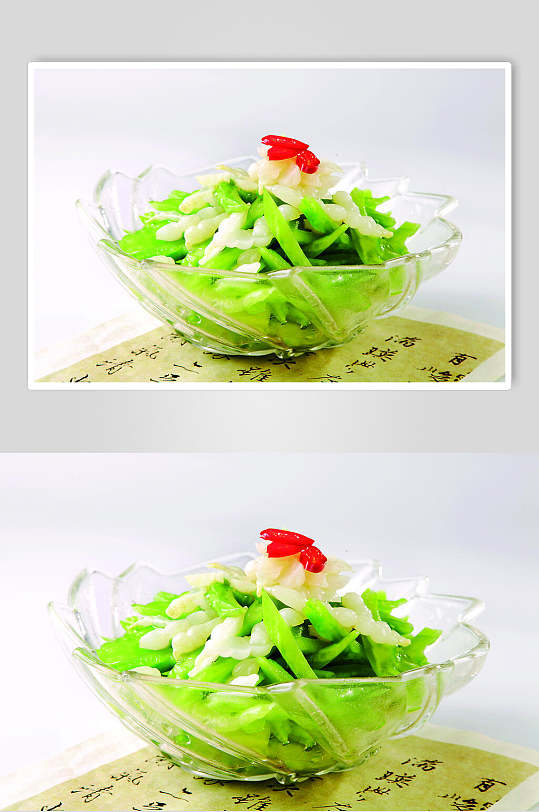 地参花拌苦瓜餐饮食物图片