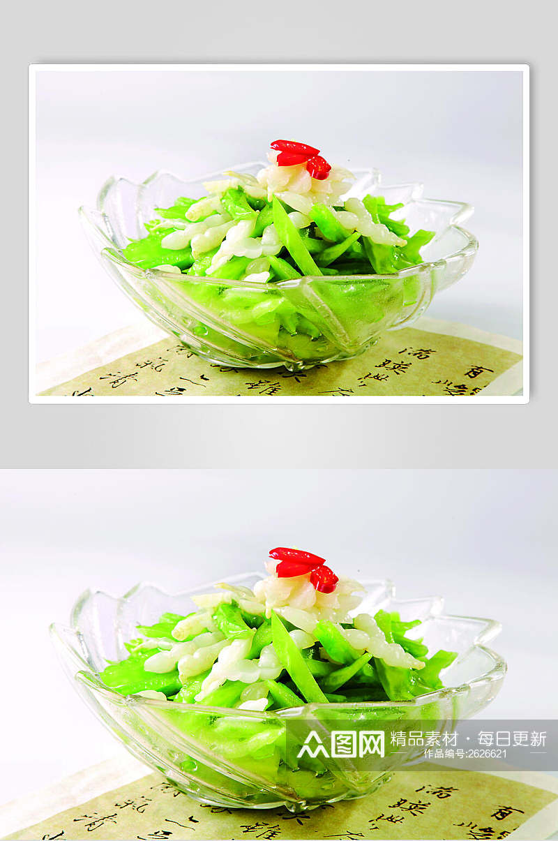 地参花拌苦瓜餐饮食物图片素材