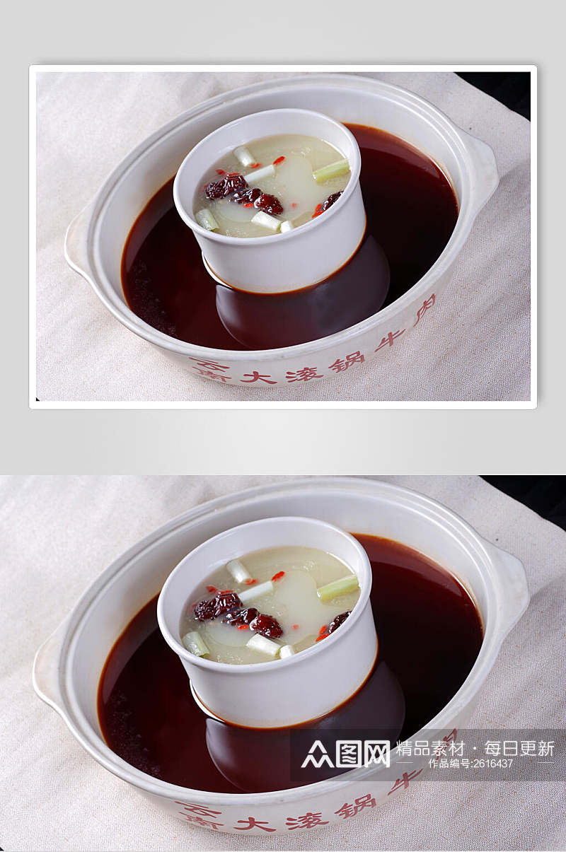 特色双味锅食物高清图片素材