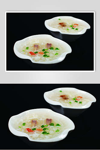 鲜蟹鸭舌冬茸羹食物摄影图片