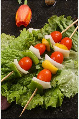 营养健康烤蔬菜餐饮食品图片
