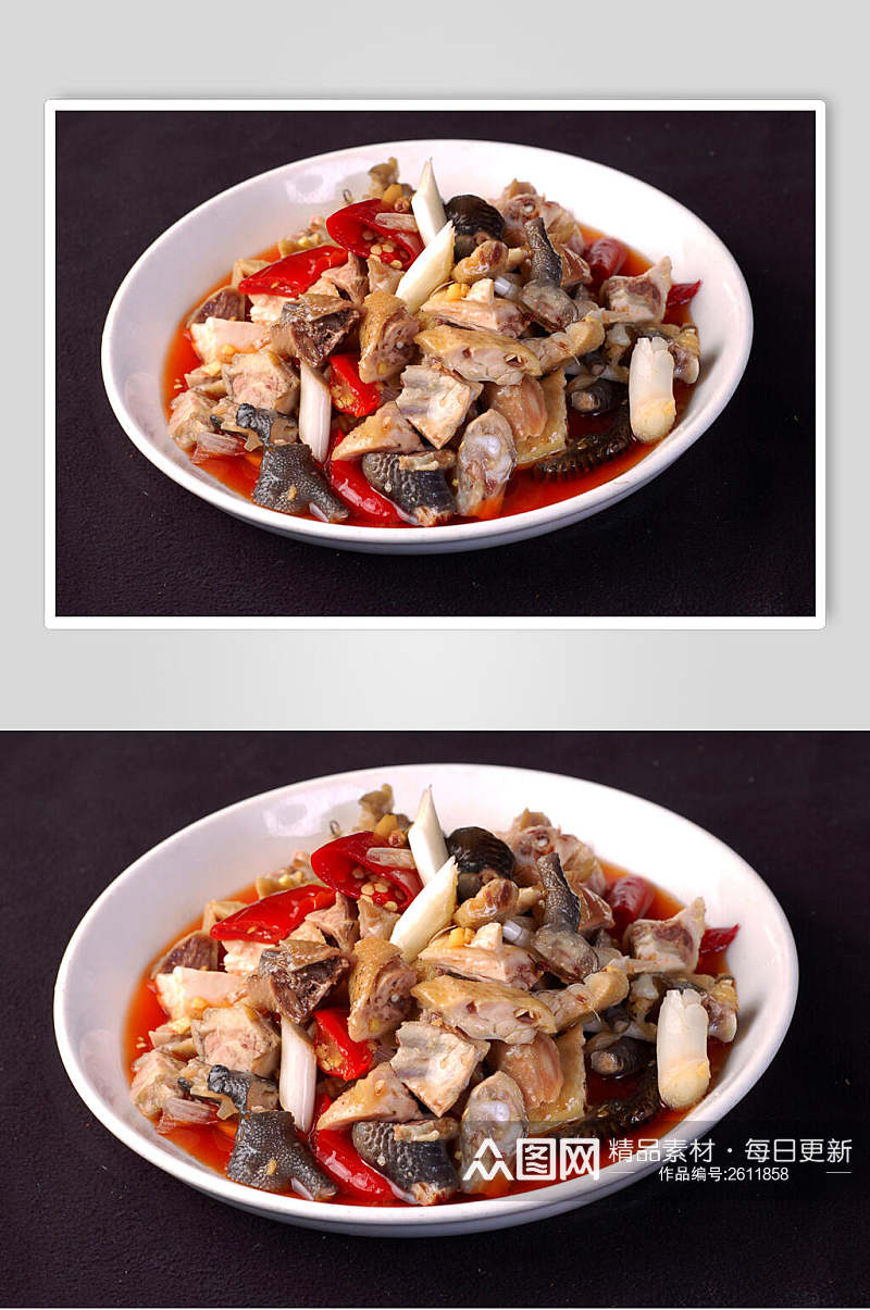 热菜热窝鸡食品高清图片素材