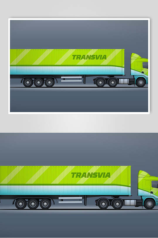 创意大气英文厢式货车样机