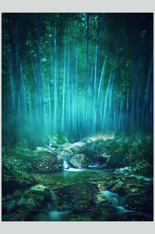 创意动漫唯美迷幻森林图片