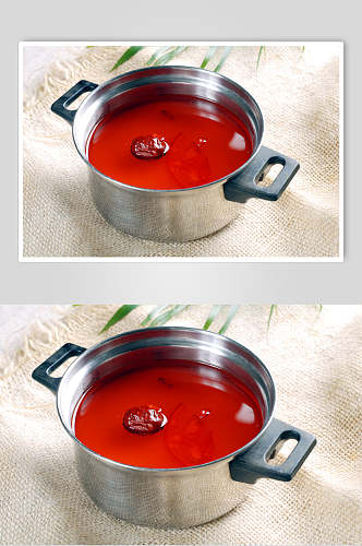 红汤锅底摄影图片