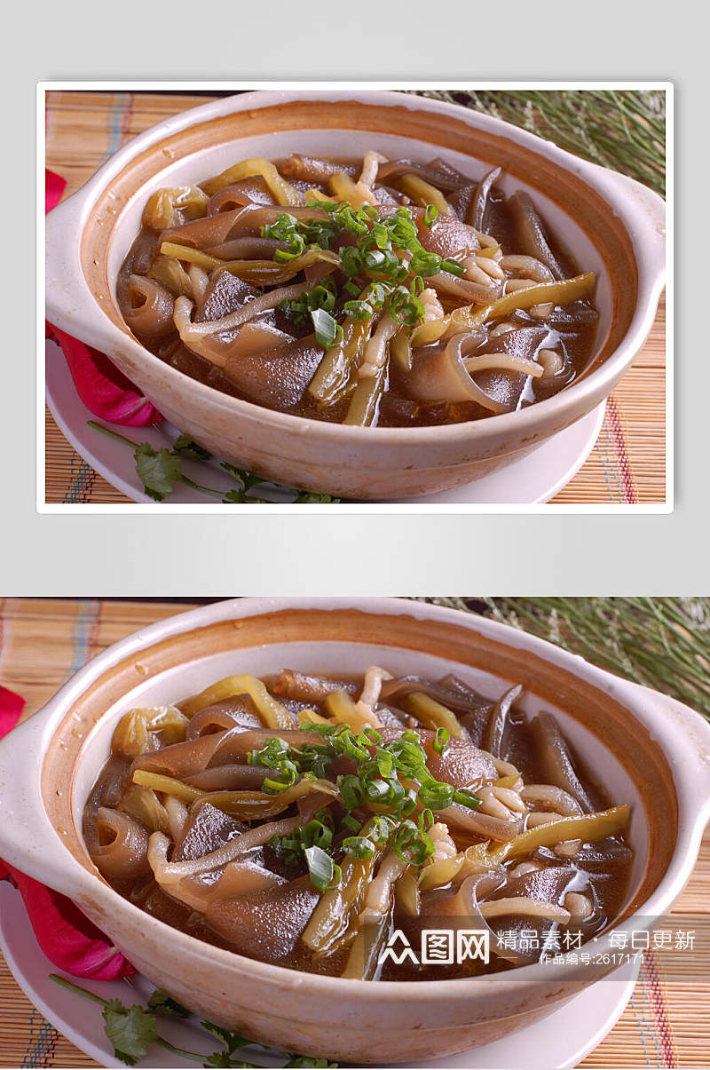 热泡菜苕皮煲食物高清图片素材