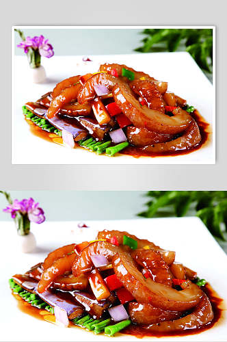 紫茄烧黄玉参餐饮食物图片