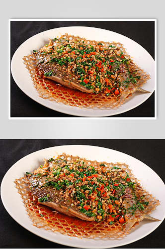 芙蓉烤鱼餐饮摄影图片