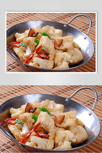 美味热干锅花菜食物高清图片