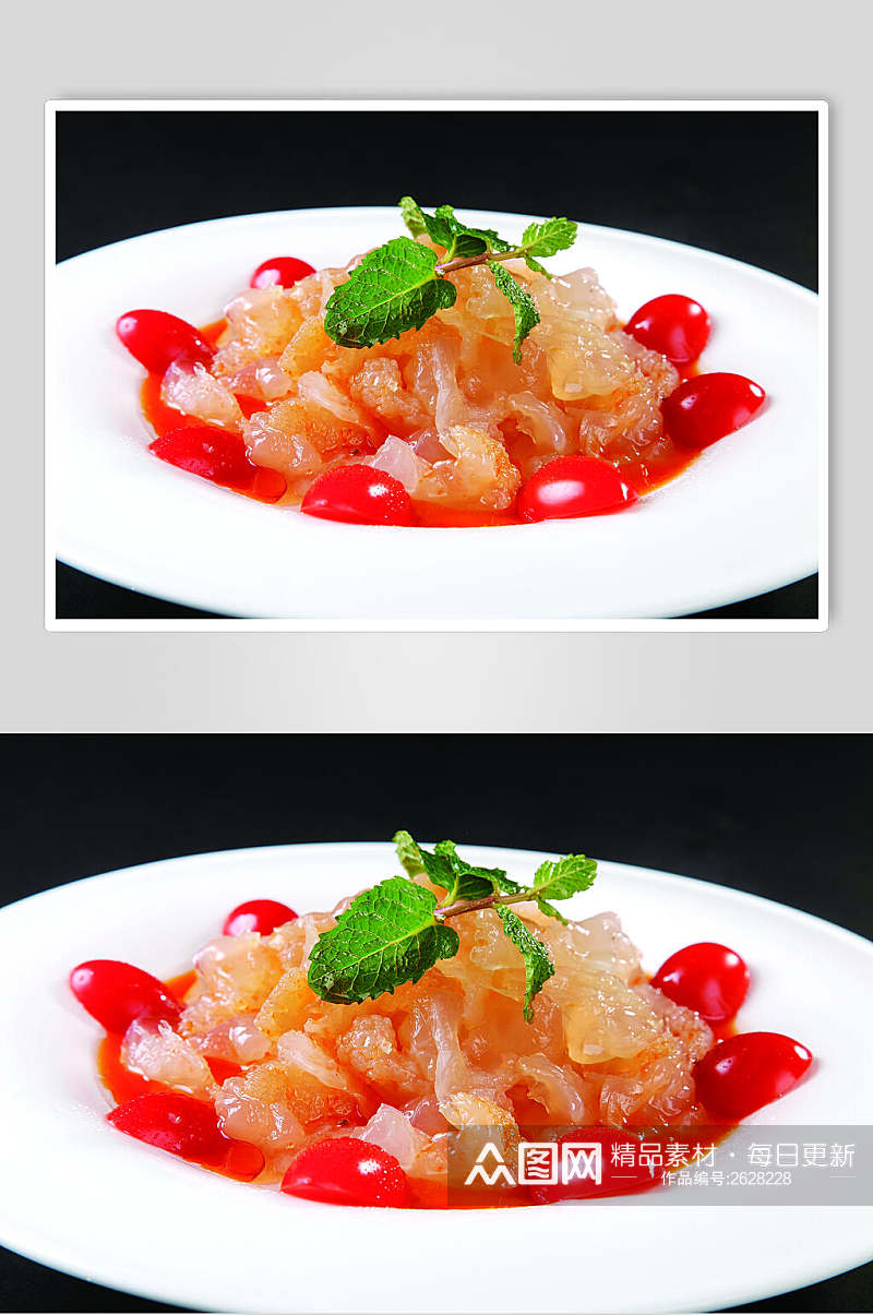 老醋红丁蜇头餐饮食物图片素材