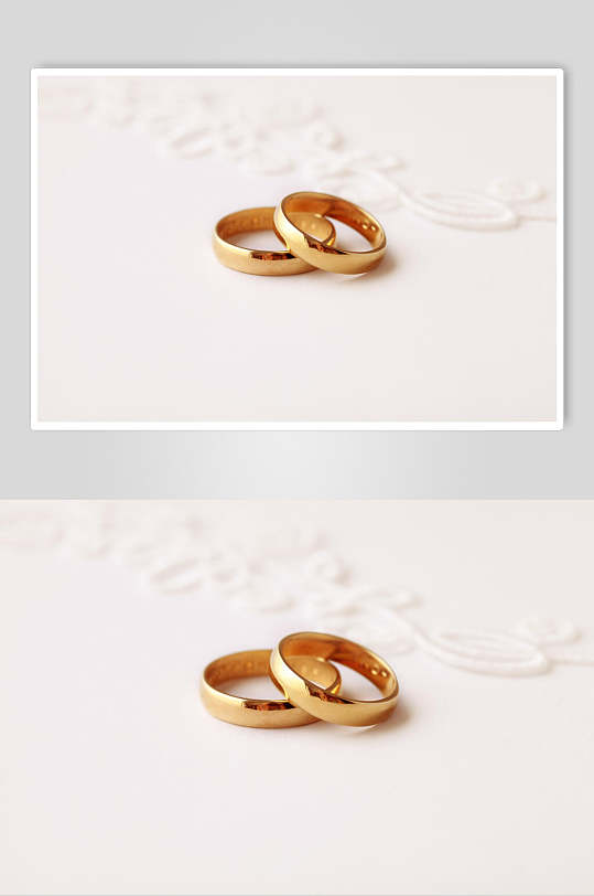 唯美浪漫婚礼婚戒对戒图片
