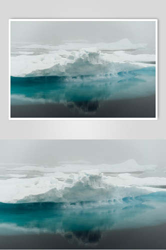 冰川瀑布海滩户外风景图片