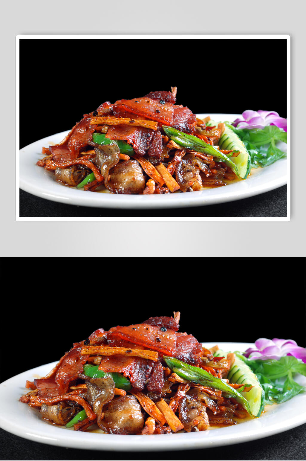 萝卜回锅肉食物高清图片素材