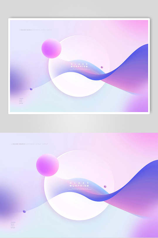 圆形清新彩色渐变半透明效果素材