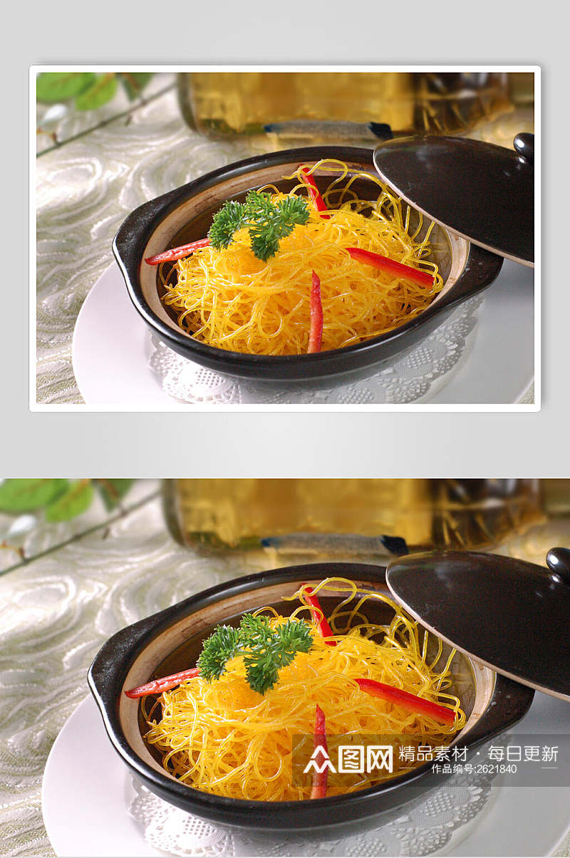 中式菜品粉丝煲餐饮食品图片素材