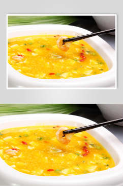 黄金海鲜粥餐饮食品图片