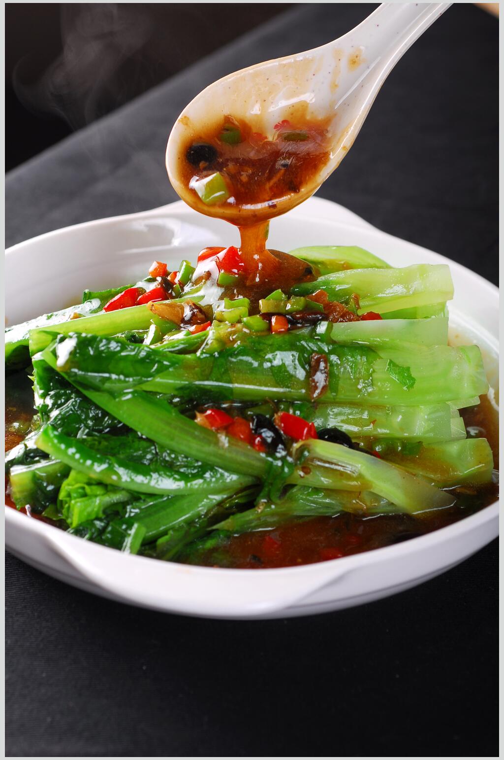 咸肉油麦菜高清图片素材
