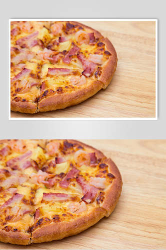 美味火腿披萨高清图片