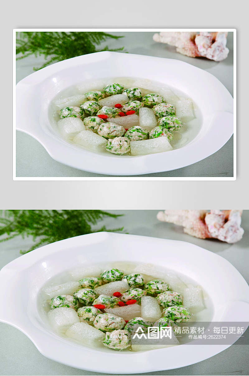 虾腰野菜丸食品摄影图片素材