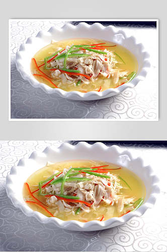 鸡汁脆笋食品摄影图片