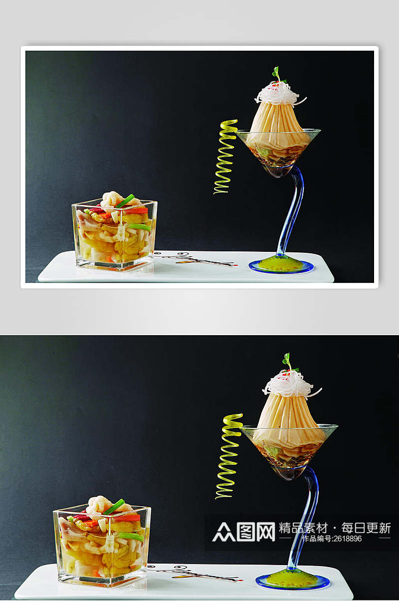 捞汁鲍鱼拌坛子泡菜食物摄影图片素材