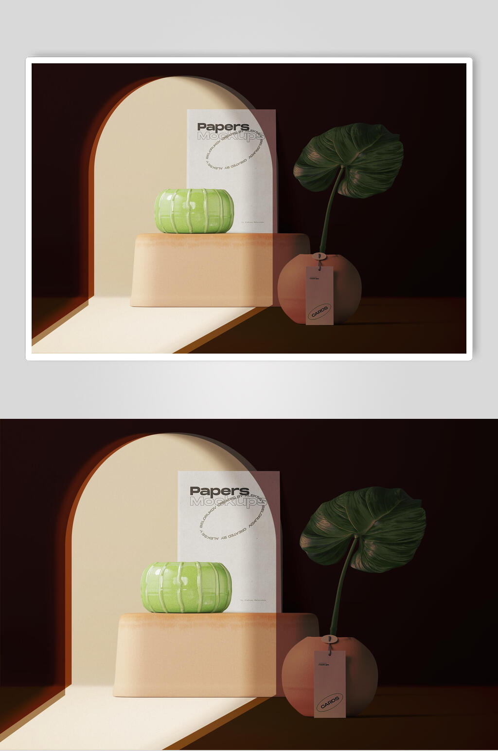绿色植物样机设计素材