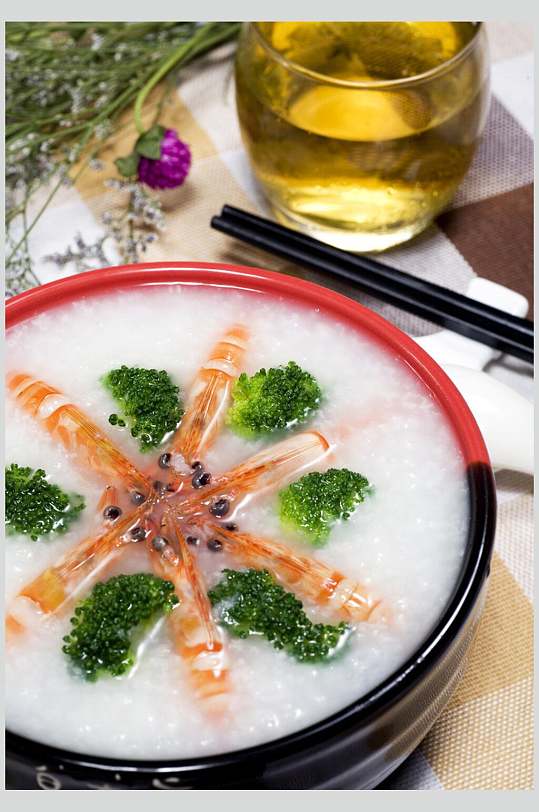 生滚鲜虾粥餐饮食品图片