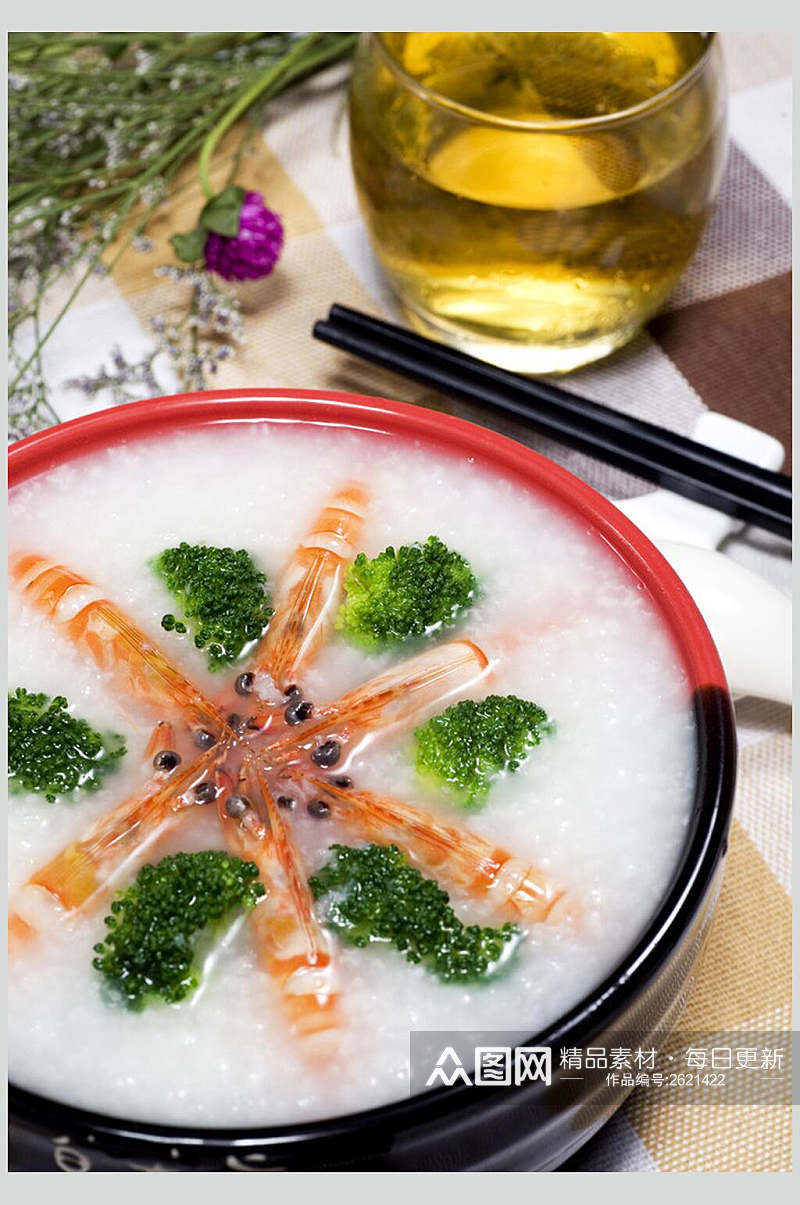生滚鲜虾粥餐饮食品图片素材