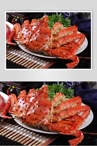 新鲜霸王蟹餐饮摄影图片