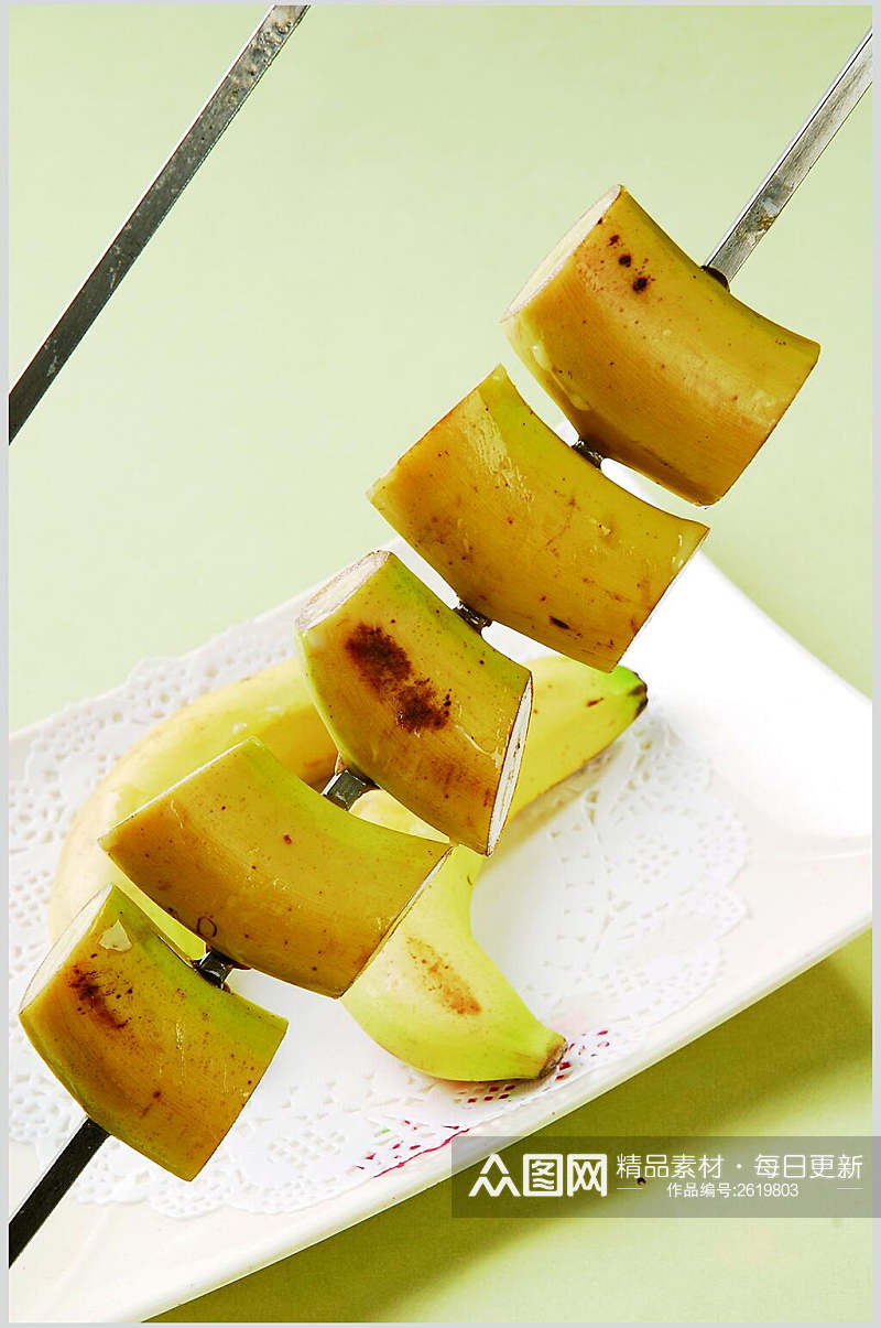 窑烤奶味香蕉食物摄影图片素材