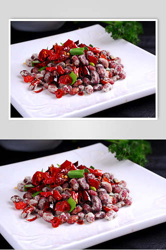 酥皮红腰豆食物图片