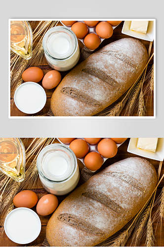 牛奶鸡蛋烤面包餐饮食品图片