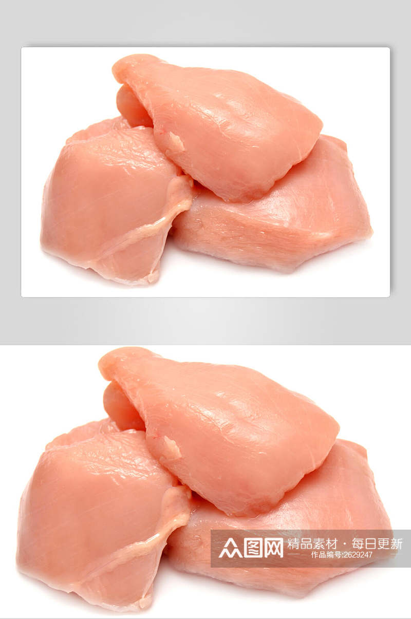 鸡胸肉食品鸡肉鸡腿摄影图素材