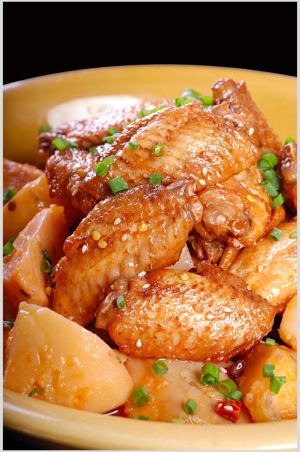 奇味土豆翅食物摄影图片素材