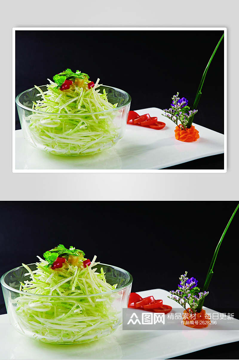 醋泡西葫芦丝餐饮食物图片素材