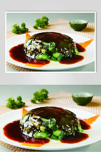 蚝油生菜食品摄影图片