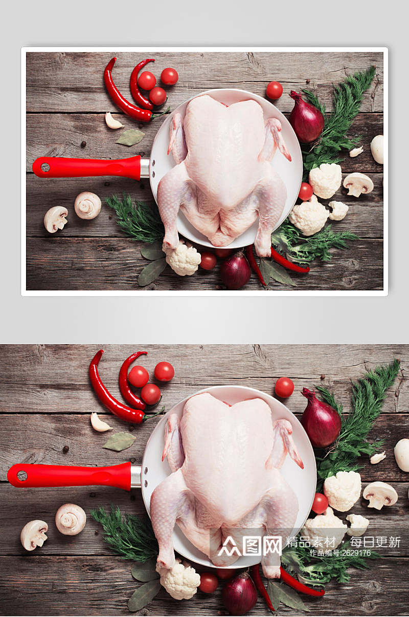 鲜香美味鸡肉鸡腿摄影图素材