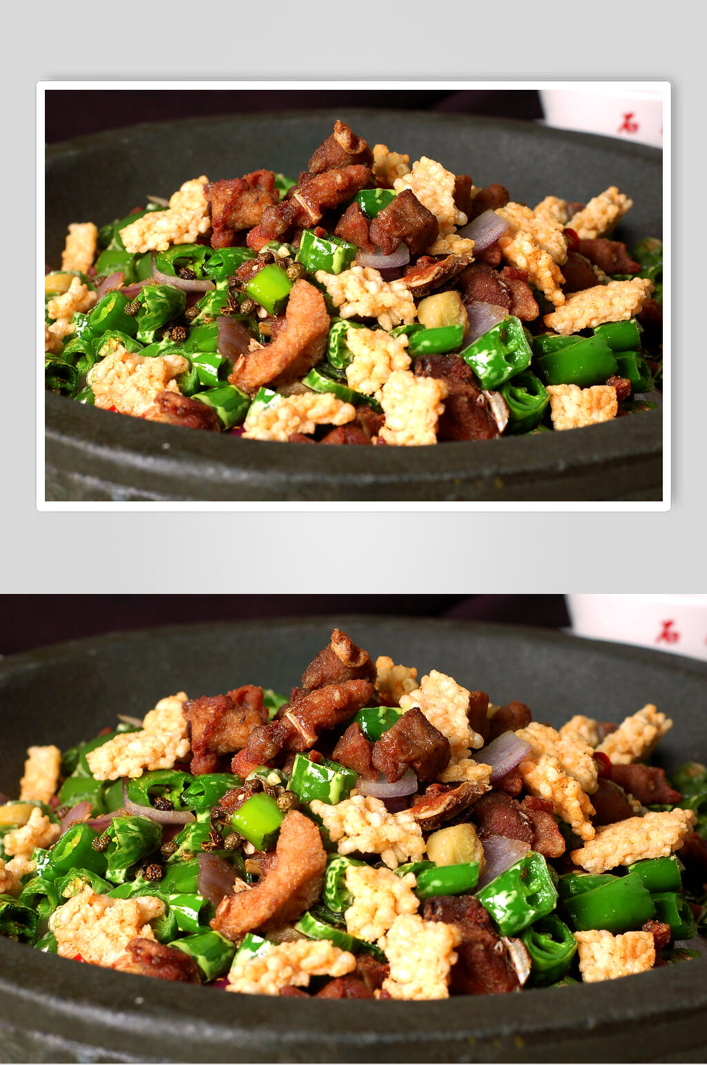 石鼎青椒鸡食品高清图片素材