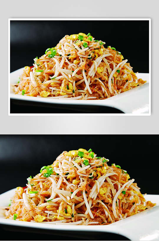 桂花银芽炒粉丝餐饮食物图片