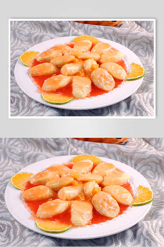橙香日本豆腐食物高清图片