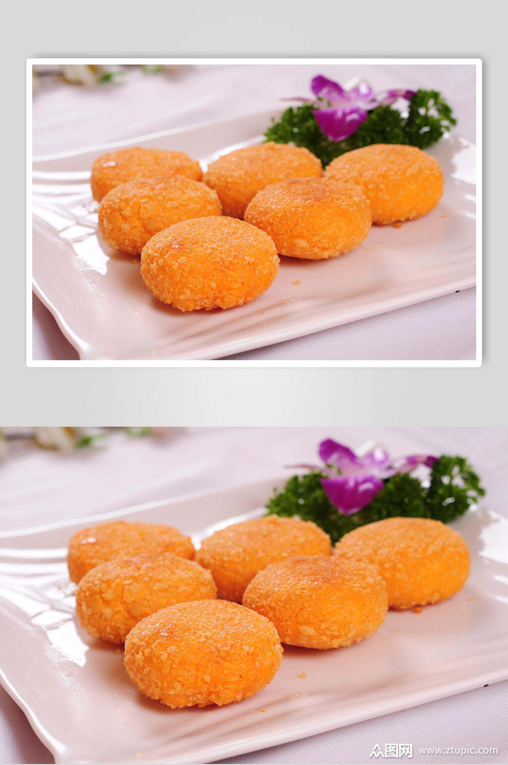 金黄美味食品小吃南瓜饼图片素材