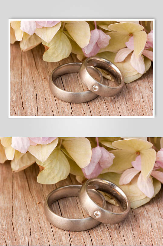 唯美浪漫婚礼婚戒对戒图片