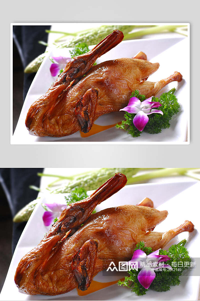 脆皮香鸭食品高清图片素材