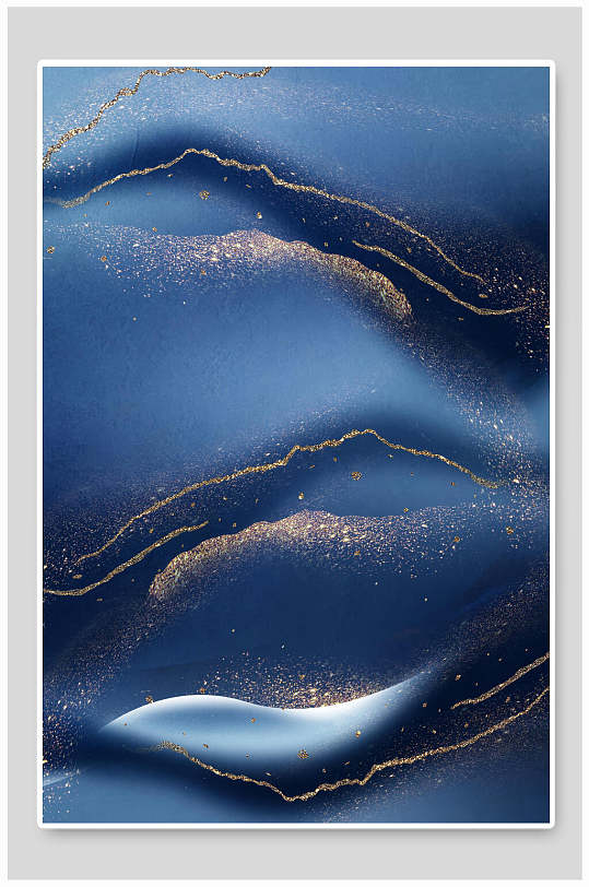 蓝金唯美中秋节房地产背景素材