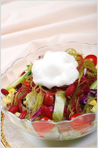招牌蔬菜沙拉食品高清图片