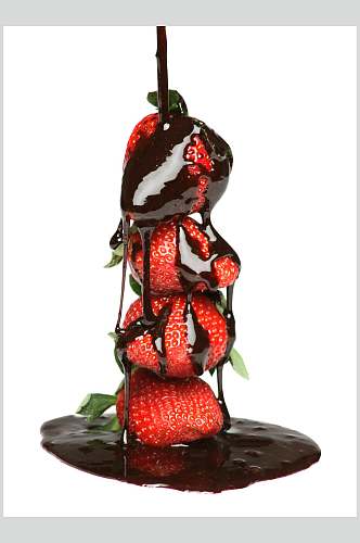 巧克力草莓水果食品摄影图片