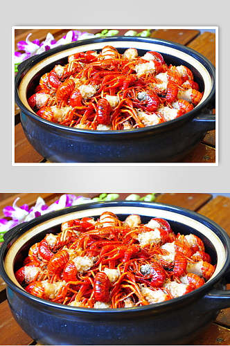 海鲜小龙虾食物图片
